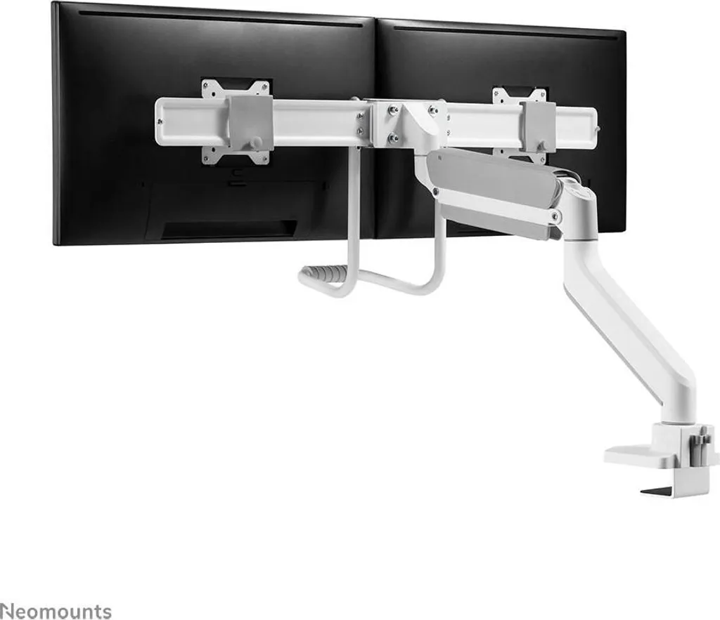 Libérez de l'espace avec le Support 2 Écrans Neomounts TIS Blanc 17-32" - 10