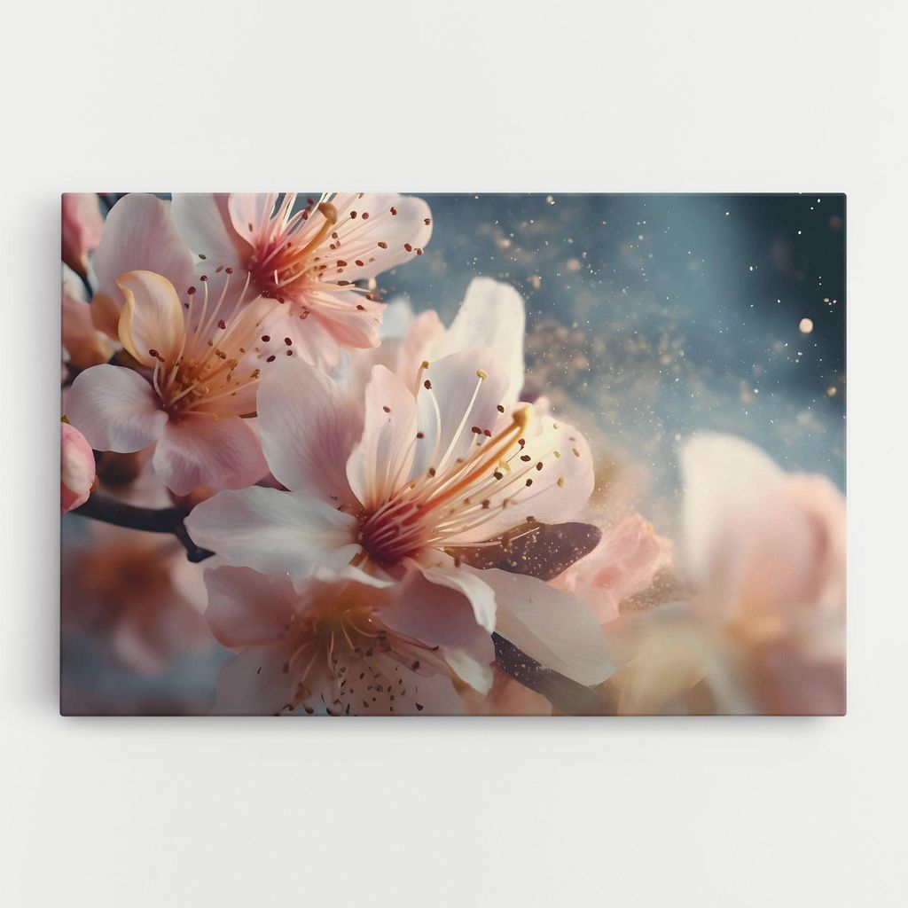 ARTHUB Leinwandbild 50x70 cm, Flower Spring Art | Wohnzimmerdekoration, Hängende Bilder, Wanddekoration, Heimdekoration, Landschaften, Frühling