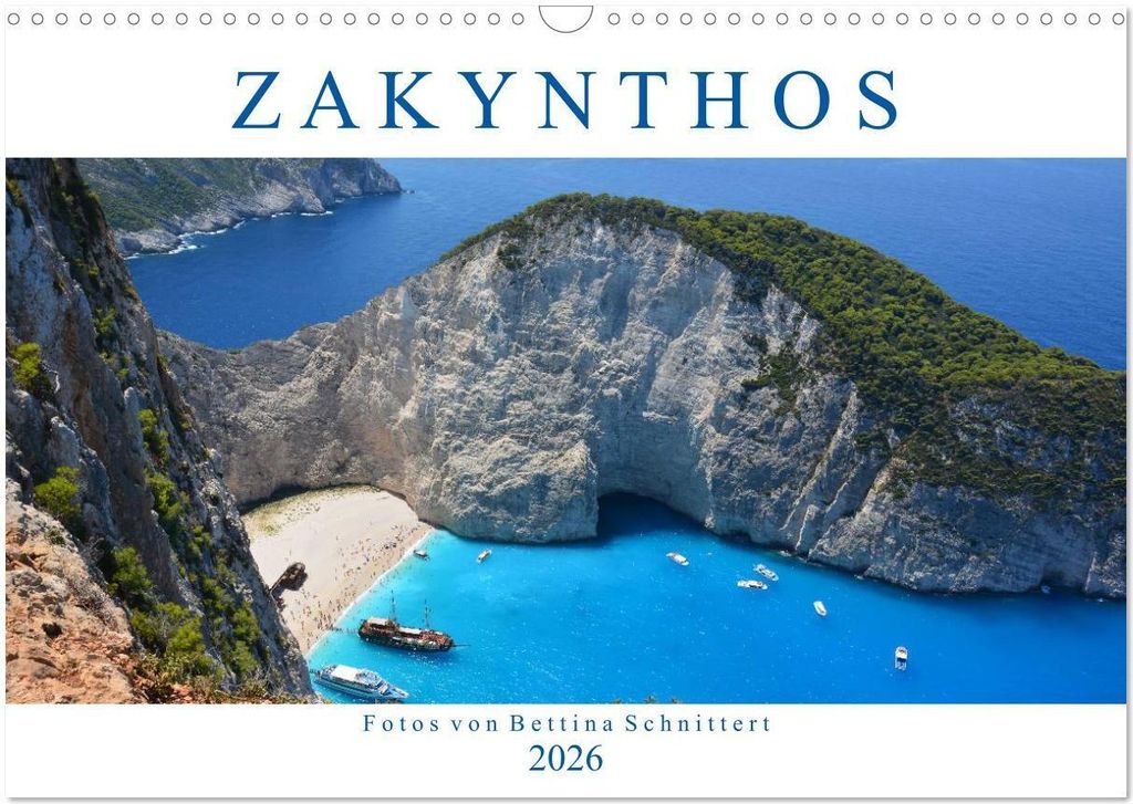 Zakynthos 2026 (Wandkalender 2026 DIN A3 quer), CALVENDO Monatskalender