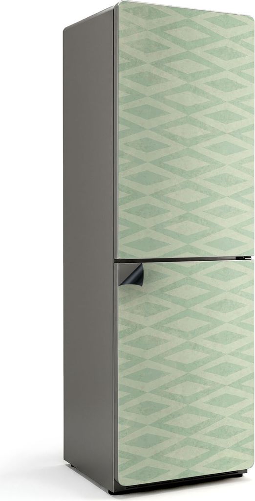 Rautenstreifenmuster – Magnetische Kühlschrank Abdeckung – Dekorfolie magnetisch Küche – Kühlschrank Magnet Deko – selbstklebende Magnet...