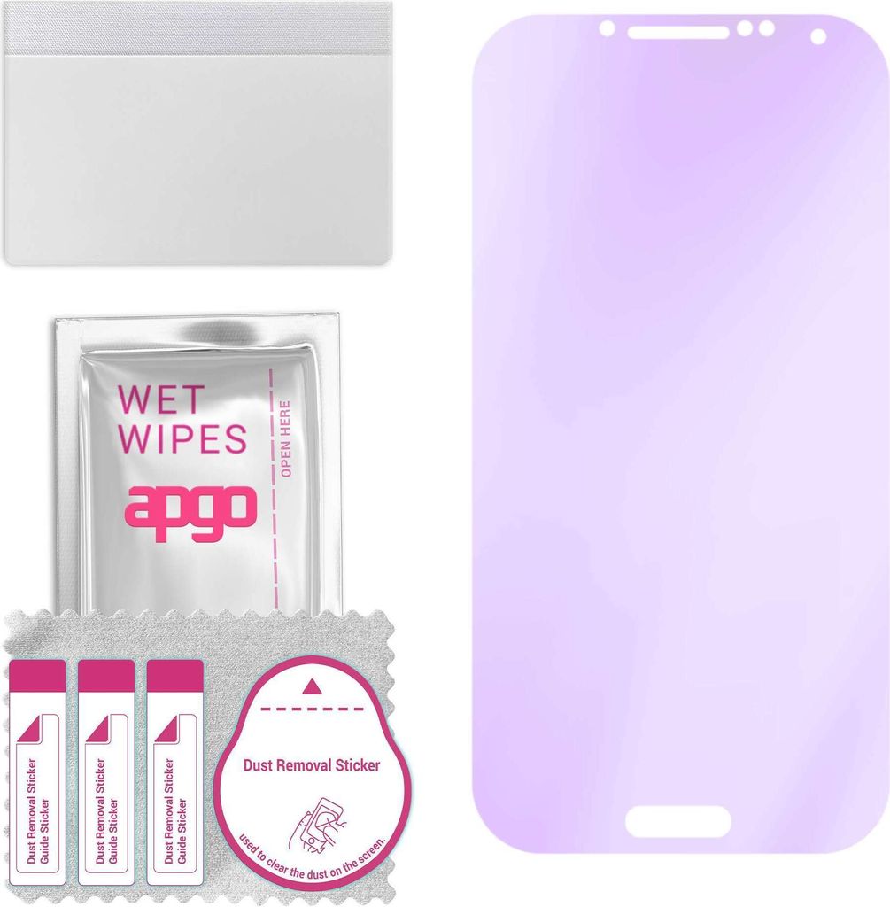 apgo Hybrid Schutzglas, kompatibel mit Samsung Galaxy S4 mini i9190, Anti-Blue, 9H Härte, toller Ersatz für Hartglas, kratzfester Displayschutzgl...