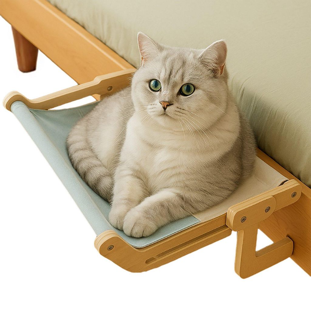 Katzen Hängematte, Fensterliege für Katzen, Verstellbare Katzenhängebett für Katzen bis zu 18 kg