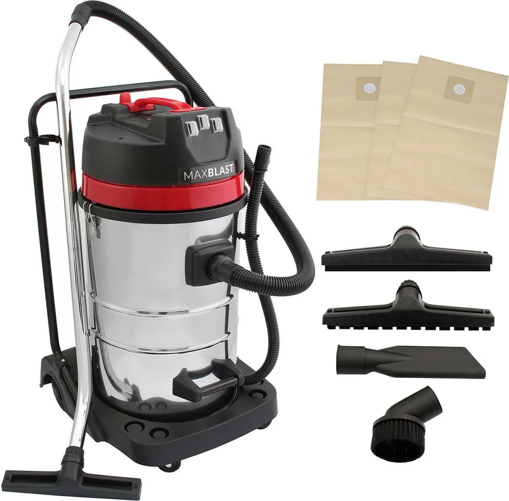 Aspirateur professionnel eau et poussière 80L 3000W fini les blocages