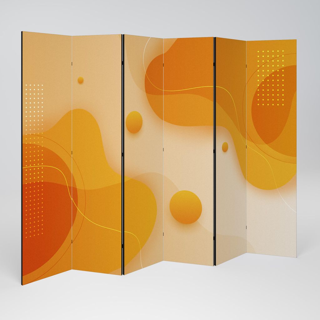 SpaceRebels Paravent Raumteiler - 6-teilig Raumtrenner, Druck 1-Seite - Raumtrenner - Trennwand Wohnung - Room Divider - Spanische Wand Deko Modern...