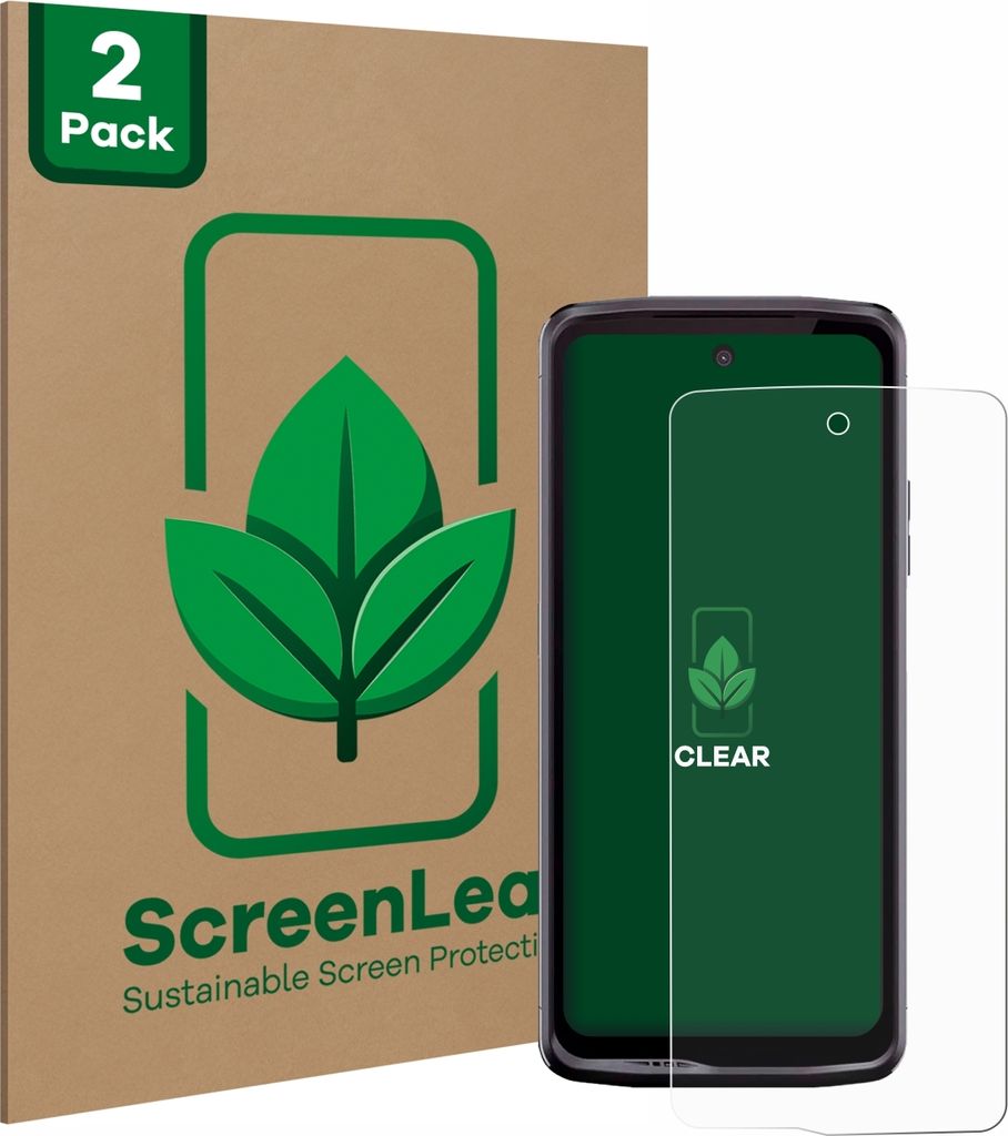 2x ScreenLeaf Schutzfolie für Crosscall Stellar X5 nachhaltiger Displayschutz Display Schutz Folie Klar Transparent