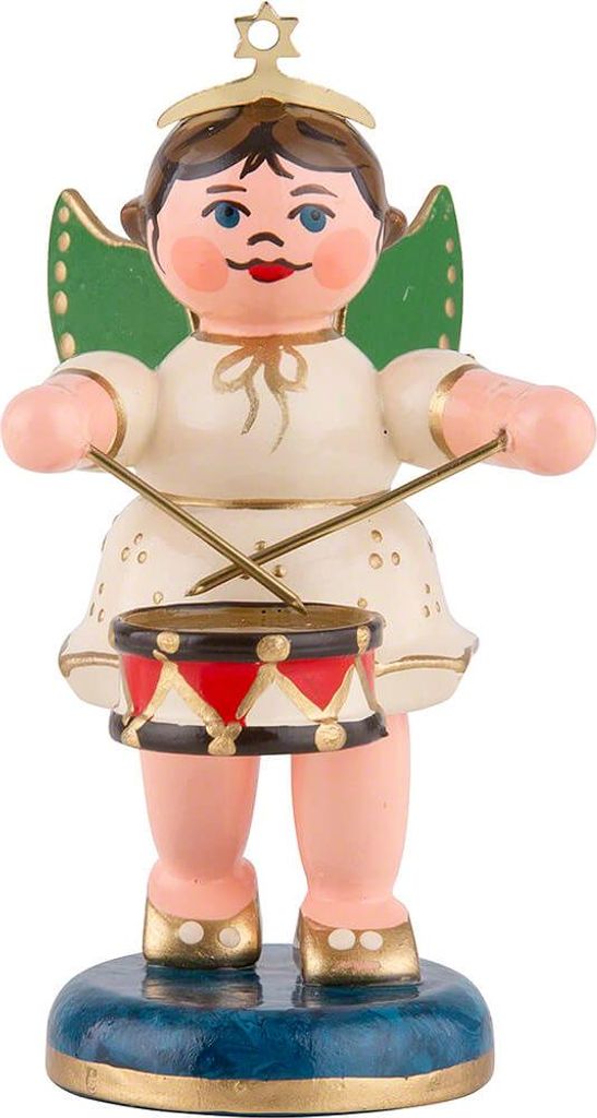 Engel mit Trommel (6,5cm) von Hubrig Volkskunst