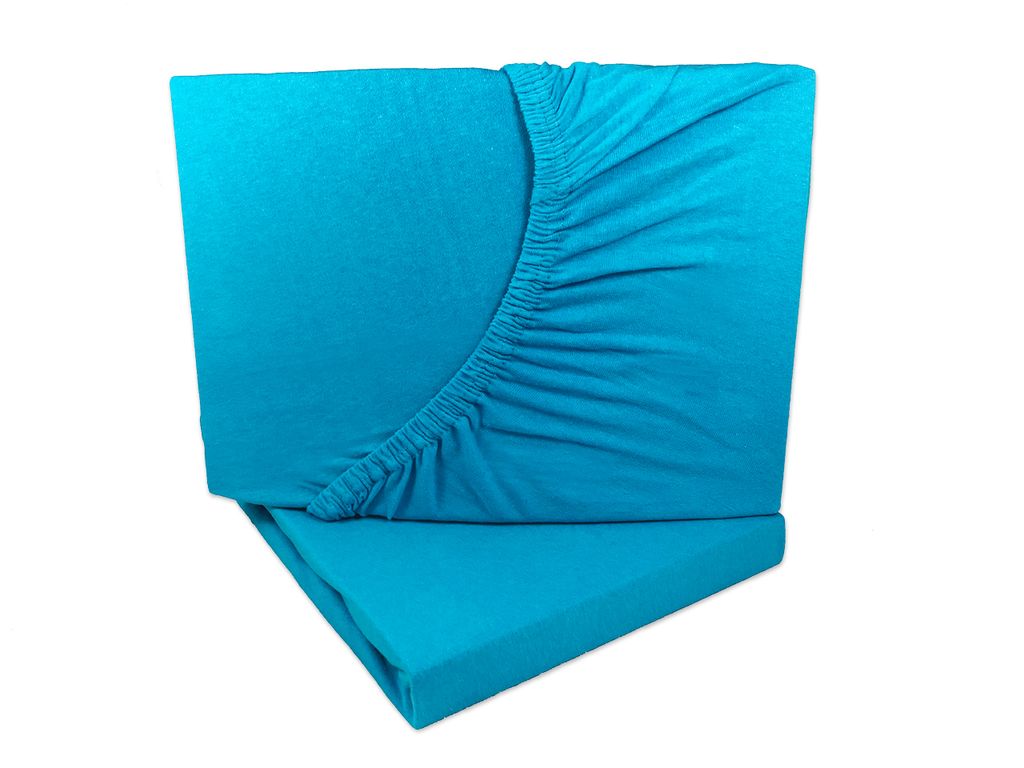 Jersey Spannbettlaken 200 X 220 Cm Navyblau | Elastisch & Ademend