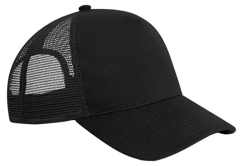 Beechfield - Trucker Cap Snapback für Herren/Damen Uni FK1208 (Einheitsgröße) (Schwarz)