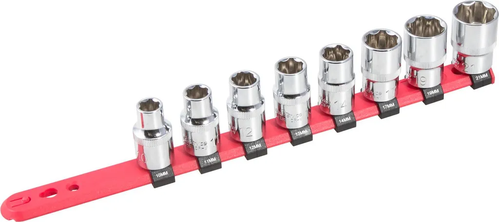 Jeu de douilles 1/2 6 pans BIKESERVICE lot de 8 douilles professionnelles