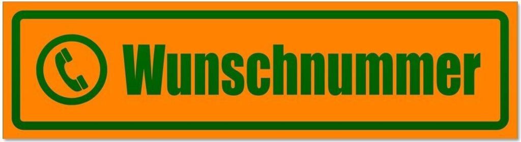 Kiwistar - Autoaufkleber - Orange - Grün - 30 x 8 cm - Wunschnummer invertiert - Hinweis Aufkleber Sticker für Auto, Kfz, Fahrrad, PKW, LKW