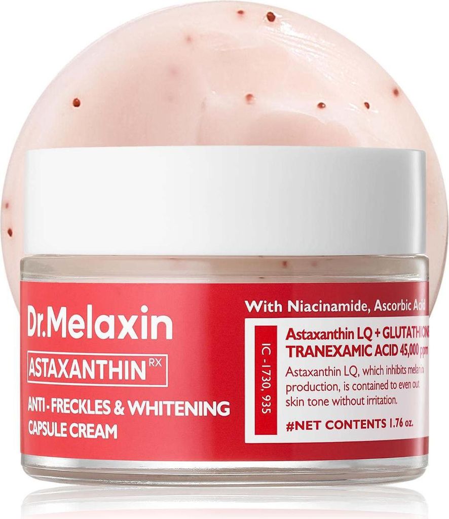 Dr.Melaxin TX-Astaxanthin Anti-Dark Spot Brightening Capsule Cream 50g – Whitening Capsule Cream mit Astaxanthin & Niacinamide