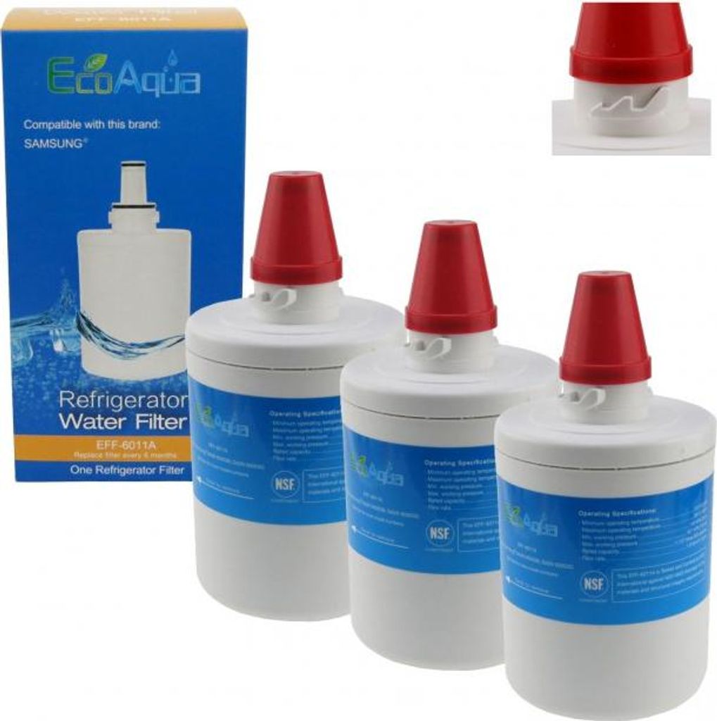 3x Wasserfilter EcoAqua EFF-6011A – kompatibel zu Samsung DA29-00003G
