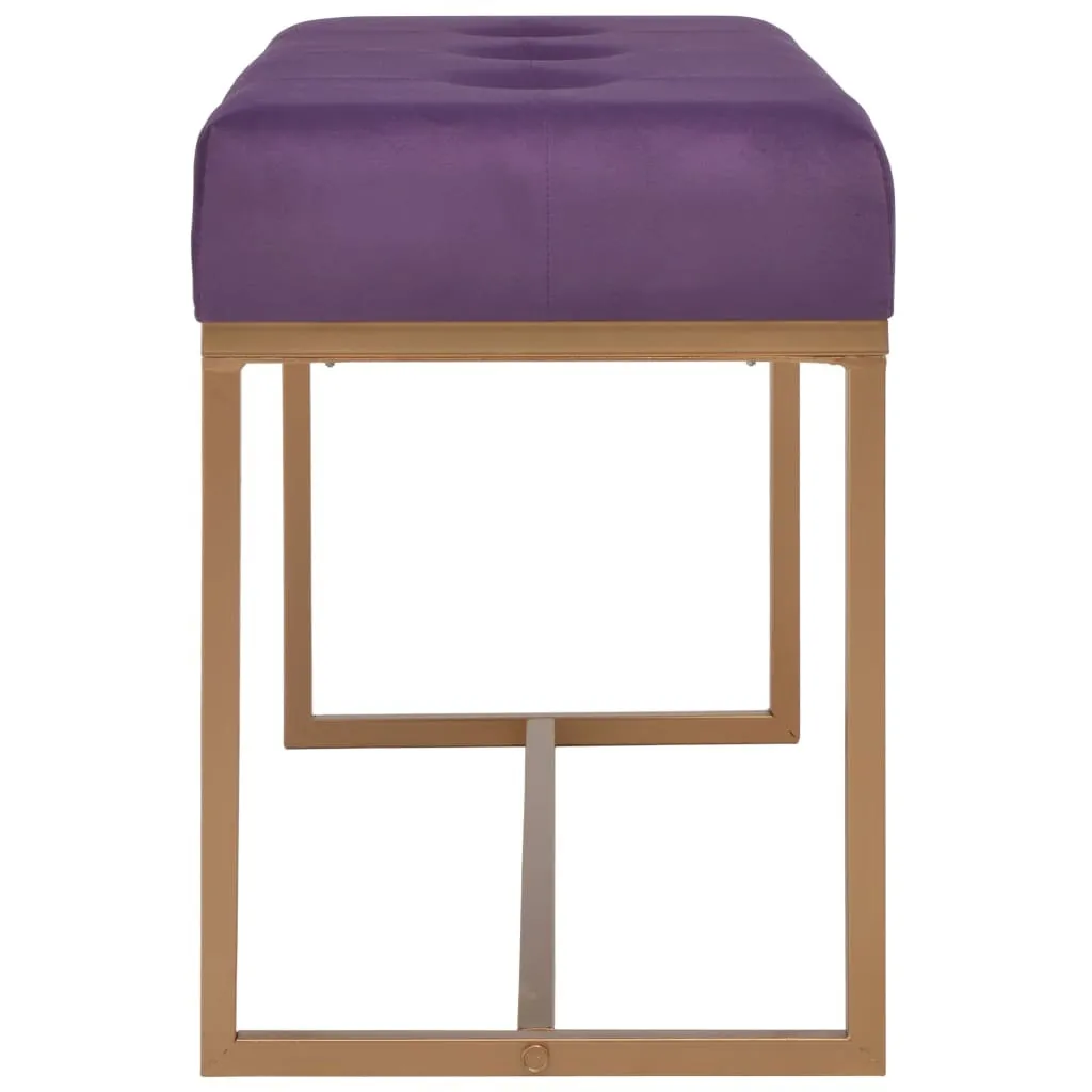 Banc 80 cm Lila Velvet - Solution Assise Compacte et Décorative - 3