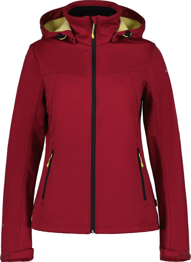 Icepeak Softshelljacke für Damen leicht Wasserabweisend Boise, Farbe:Rot, Größe:36