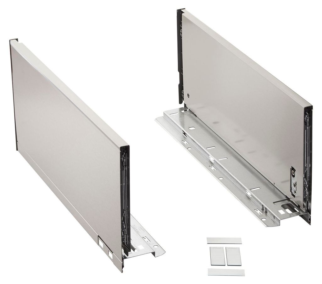 Blum Legrabox Pure Schubkasten-Zargenset – Höhe C, 400 mm, Edelstahl, 770C4002I