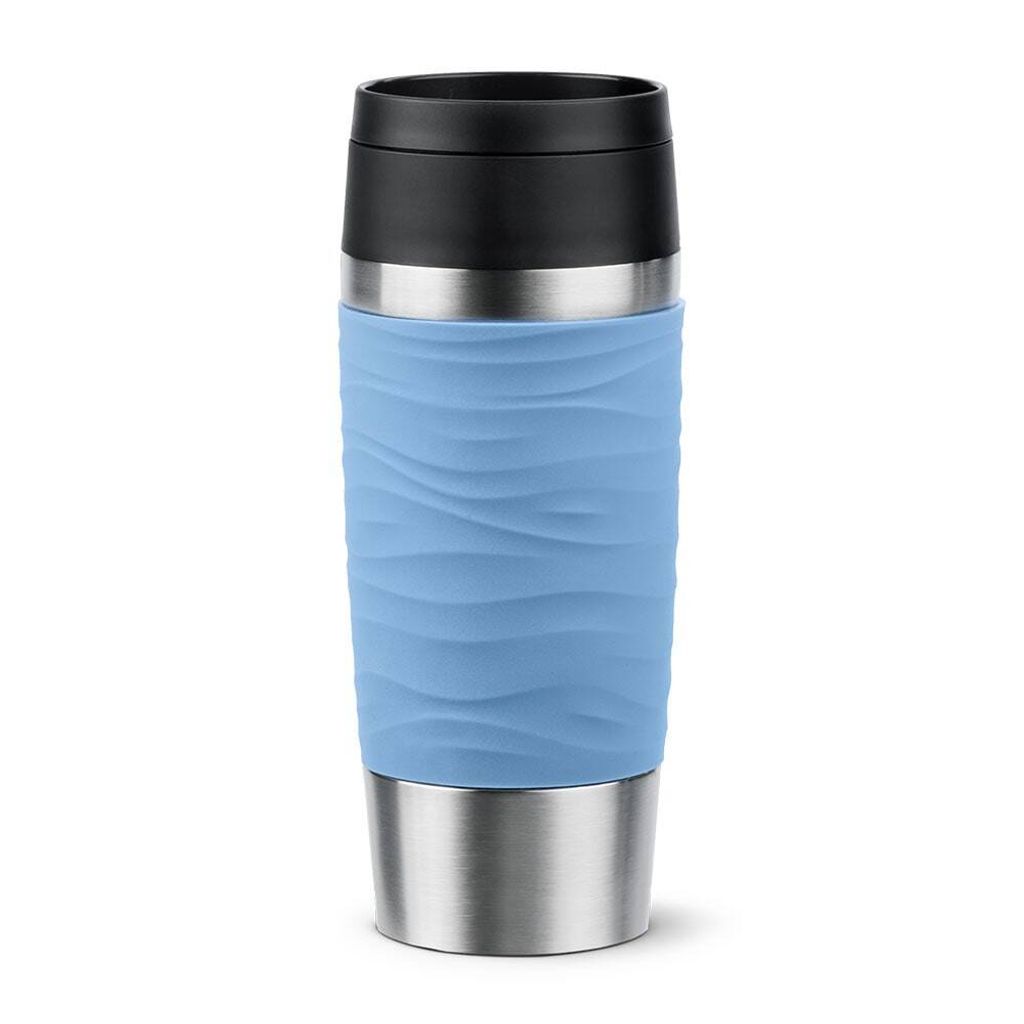emsa Isolierbecher Travel Mug Waves 360 ml, puderblau Produktbild 