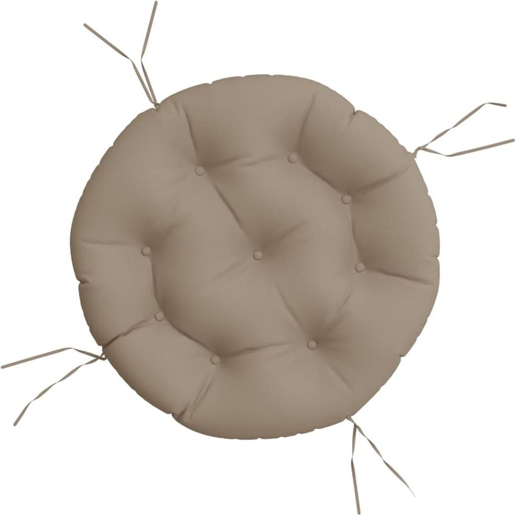 vidaXL Kissen Rund Taupe Ø 60 x 11 cm Oxford-Gewebe