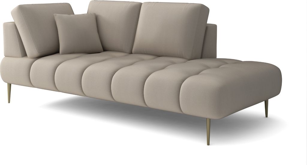Emoebel24 Chaise Lounge Buffo Sofa Aus Mattem Material 216x102x96 cm Beige