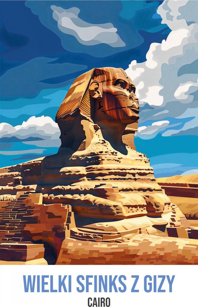 Plakat 67,5x95cm Großer Sphinx von Gizeh
