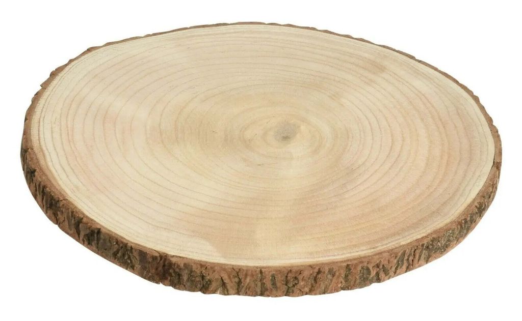 Dekobrett Baumscheibe Holz Holzbrett Brett Tablett Produktbild 
