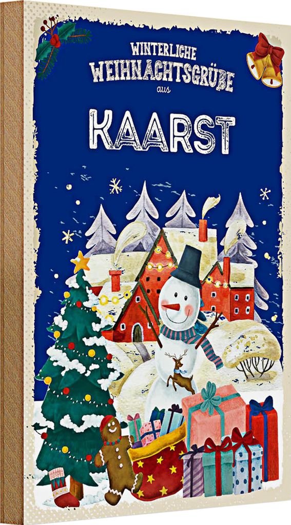 Holzschild Weihnachtsgrüße aus KAARST 20x30cm
