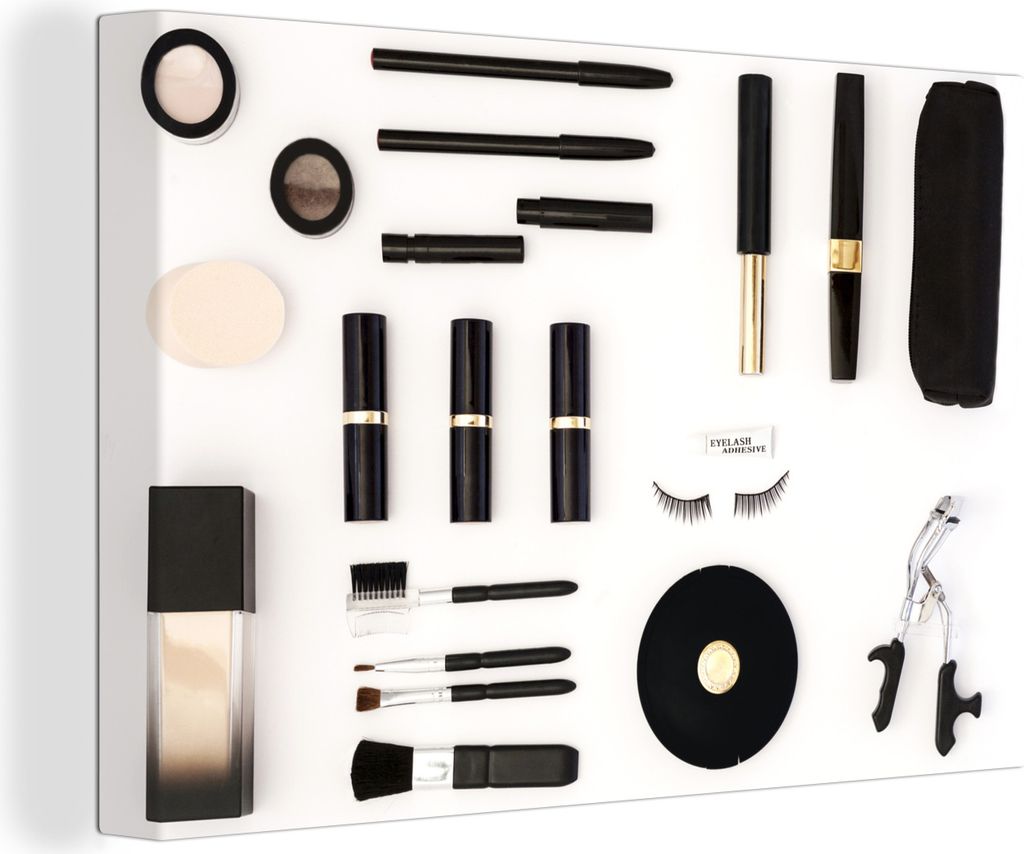 OneMillionCanvasses - Leinwandbilder - 140x90 cm, Set mit Make-up, Wandbilder Kunstdruck Wanddekoration