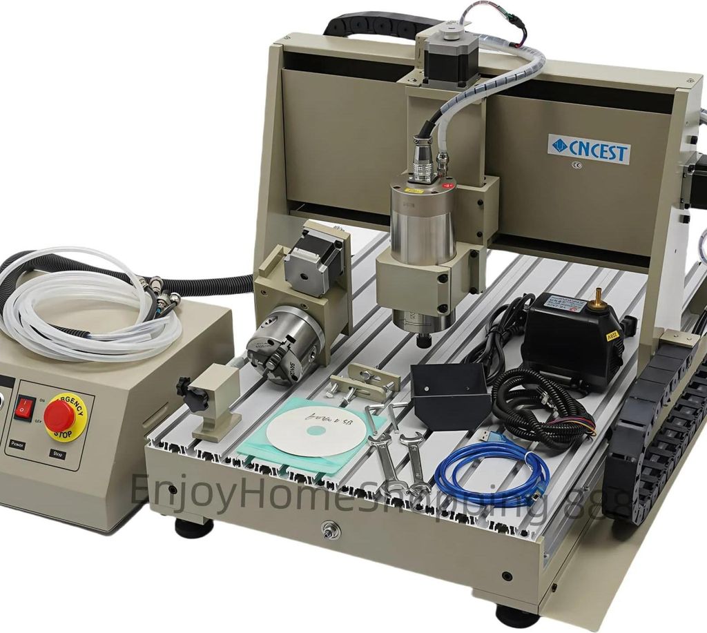 CNC Router - 6040 Gravier- und Fräsmaschine - 4-Achsen X/Y/Z/A - 1500 W - 24000 U/min - Mach3 - Z-Hub 12 cm - 220 V - Sorrel