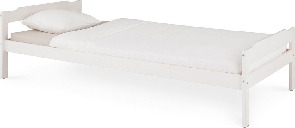 Massivholzbett MORITZ Einzelbett 90x200cm, weiß - Produktbild