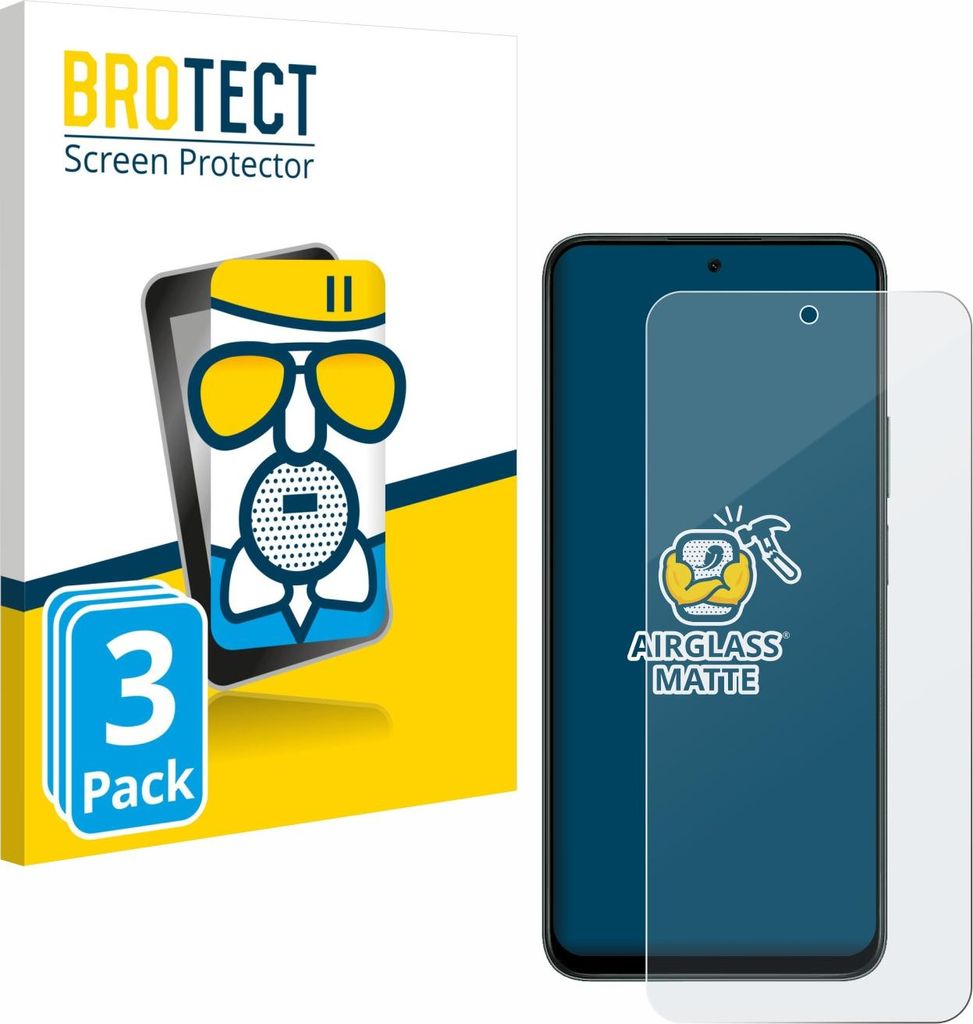 3x BROTECT Entspiegelungs Schutzglas für Honor X7d 5G Schutzfolie Panzer Folie Glas Display Schutz matt