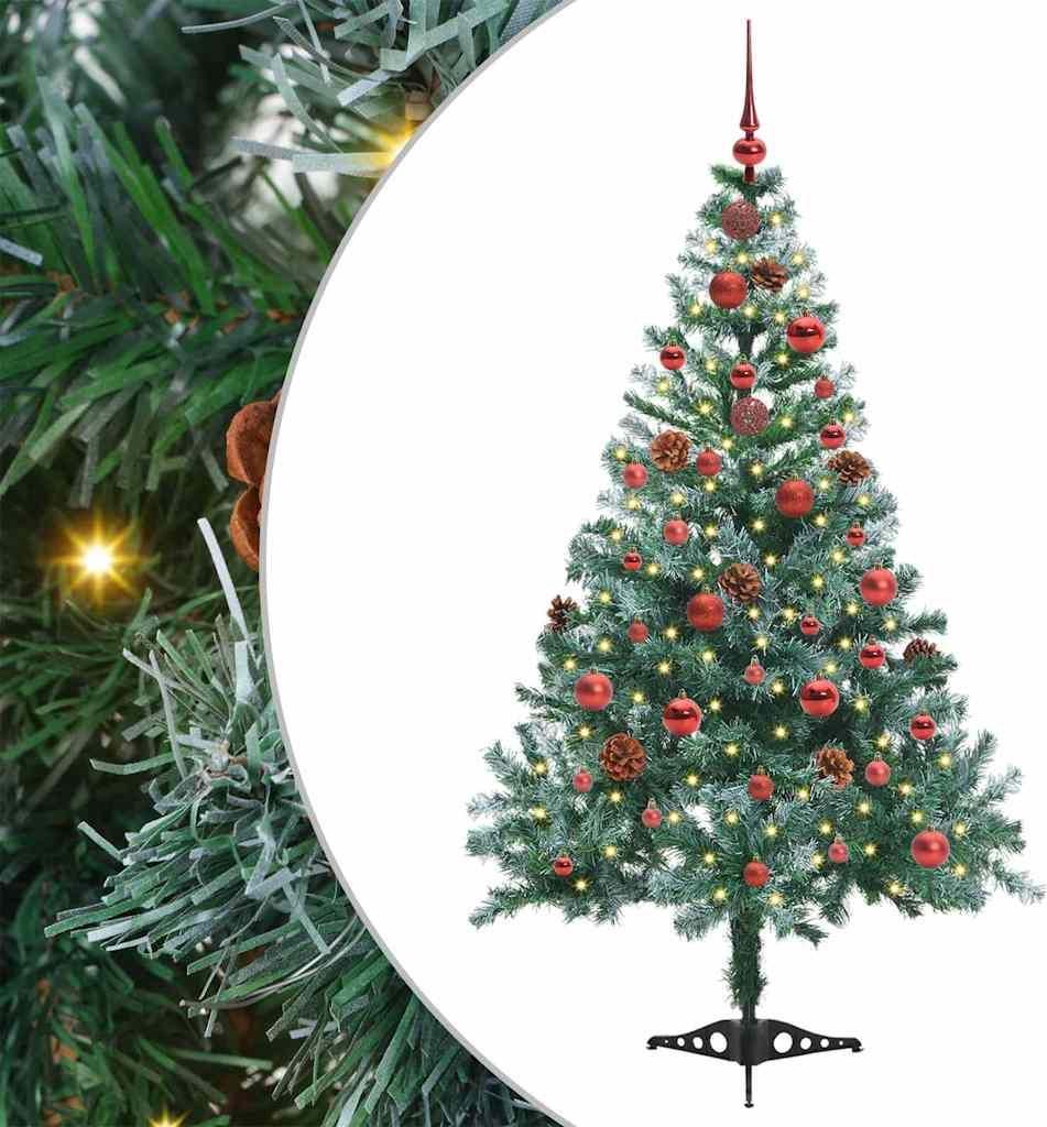 vidaXL Künstlicher Weihnachtsbaum Grün 150 cm PVC und Stahl