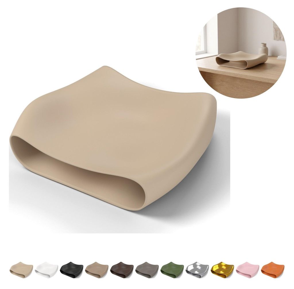 Obstschale 6,7 cm, moderne wellenförmige Schale aus PLA – Produktbild 