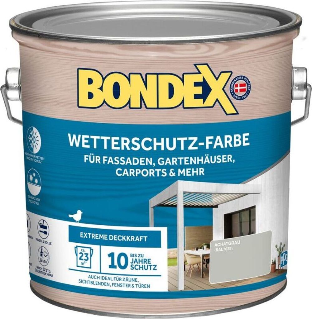 Bondex Wetterschutz-Farbe Achatgrau - Ral7038 2,5 L - Produktbild 