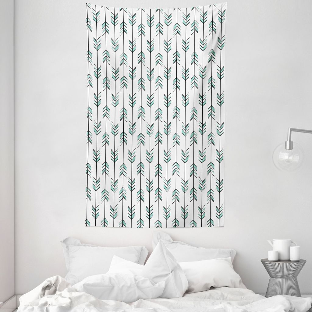 ABAKUHAUS Pfeil Wandteppich und Tagesdecke, Tribal Graphic Pattern aus Weiches Mikrofaser Stoff Waschbar ohne Verblassen Digitaldruck, 140 x 230 cm...