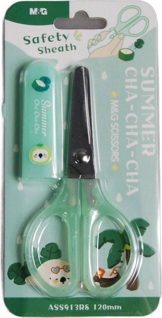 Cha Cha 12cm Schere mit abgerundeter Klinge Scheide Blister Produktbild 