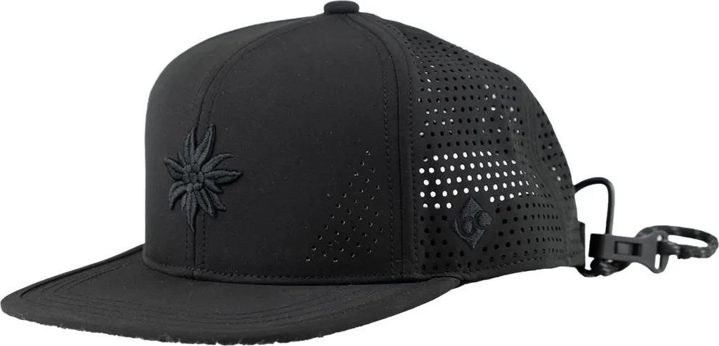 Cappellino Tecnico Edelweiss Outdoor V2 - Snapback Traspirante Nero