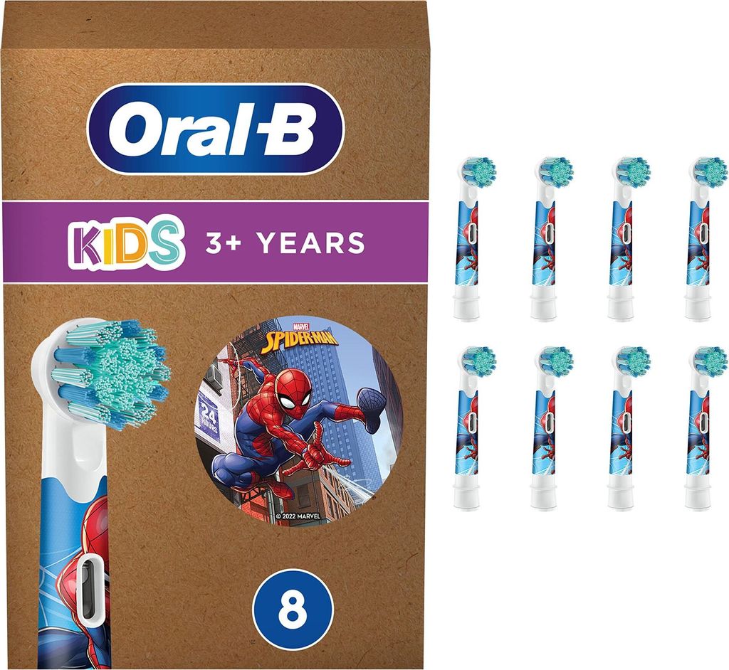 Oral-B Aufsteckbürsten Kids Spiderman 8er FFU Produktbild 1