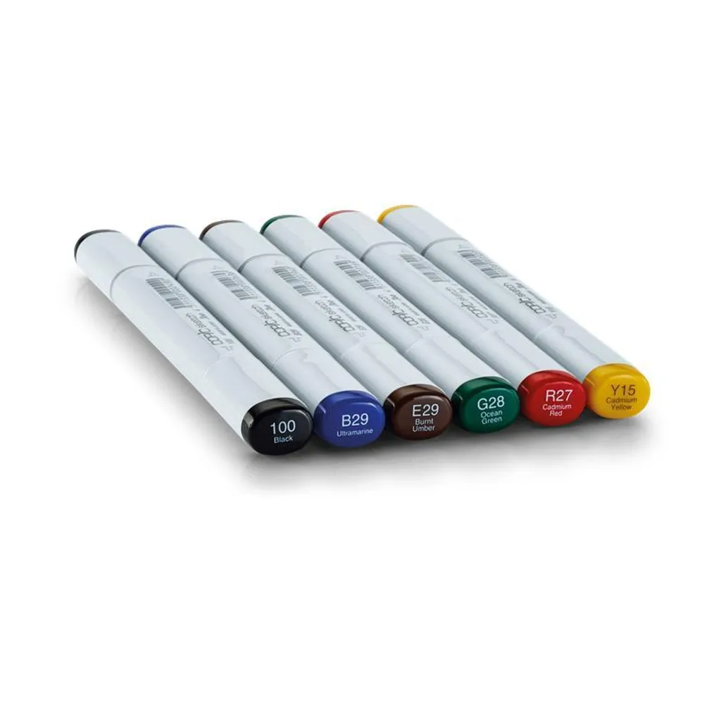 Set de 6 Feutres à Alcool Copic Sketch Bold Primaries Nuances de Base - 5
