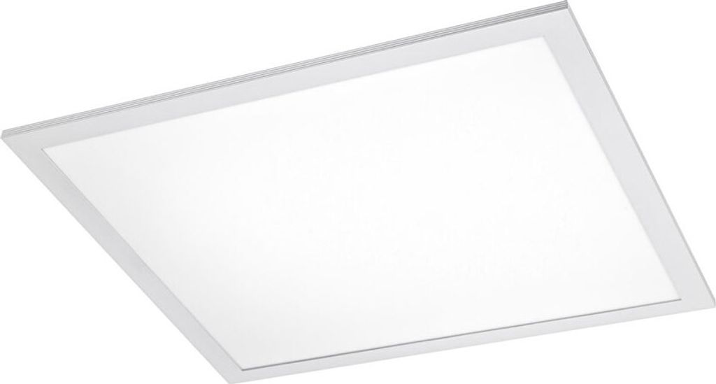 A white rectangular LED panel light, viewed from a slightly elevated angle.