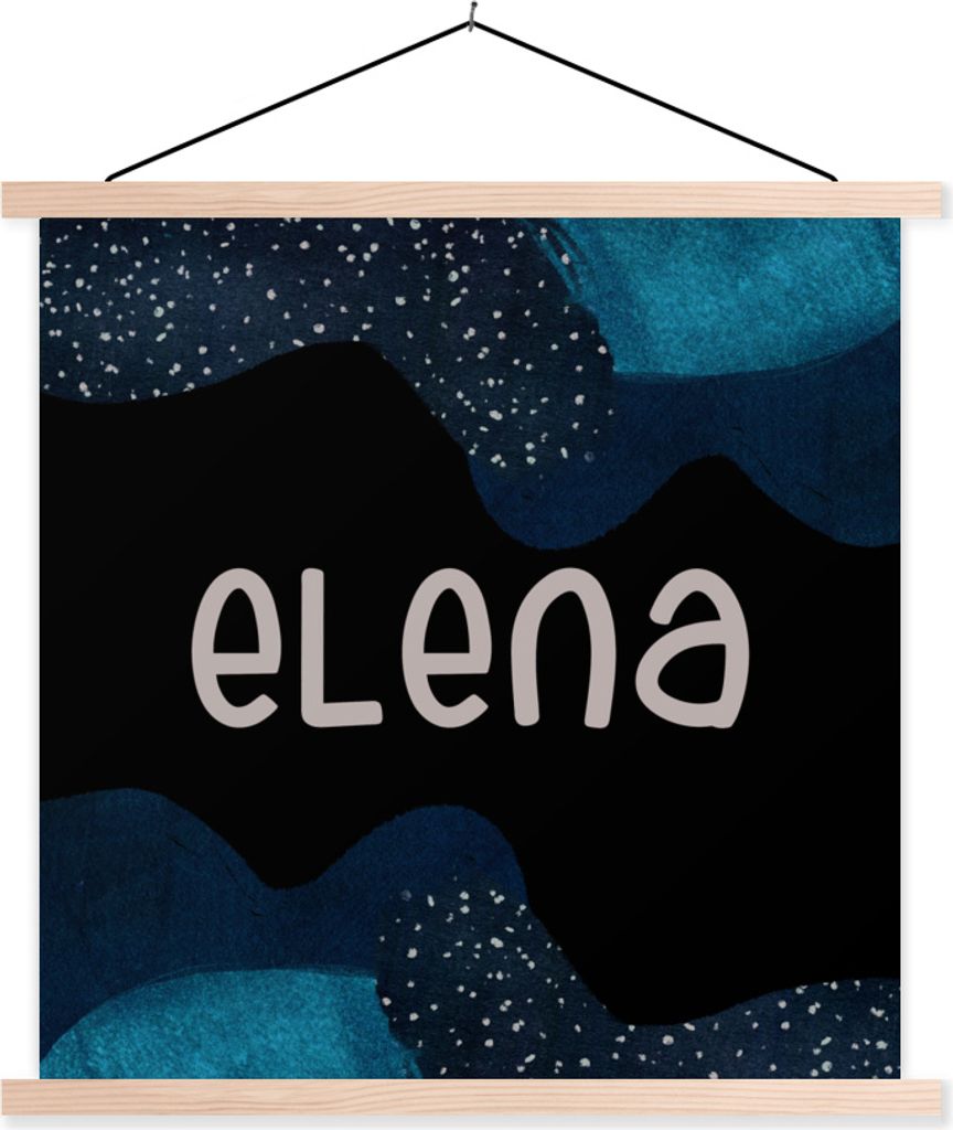MuchoWow Textilposter Elena - Pastell - Mädchen 60x60 cm mit holzfarbenen Rahmen - Wanddekoration