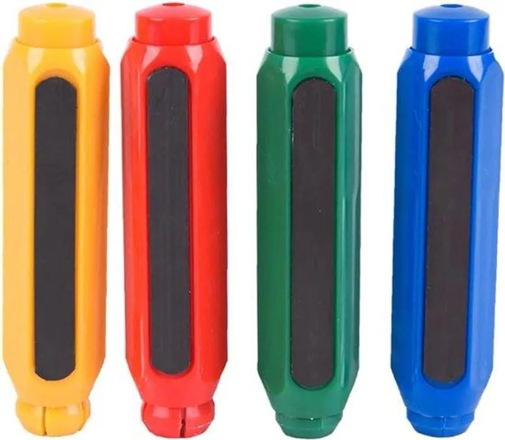 Porte-craie scolaire réglable vert pour tableau noir avec lot de 5