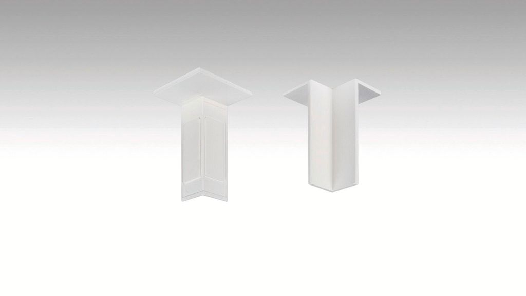 4 Pack | Innenecke Weiß 02001 für Sockelleisten 8 PK-18 PK