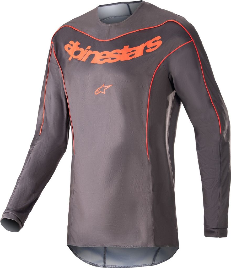 Alpinestars Fluid Lurv Motocross Jersey, grau/rot, S
