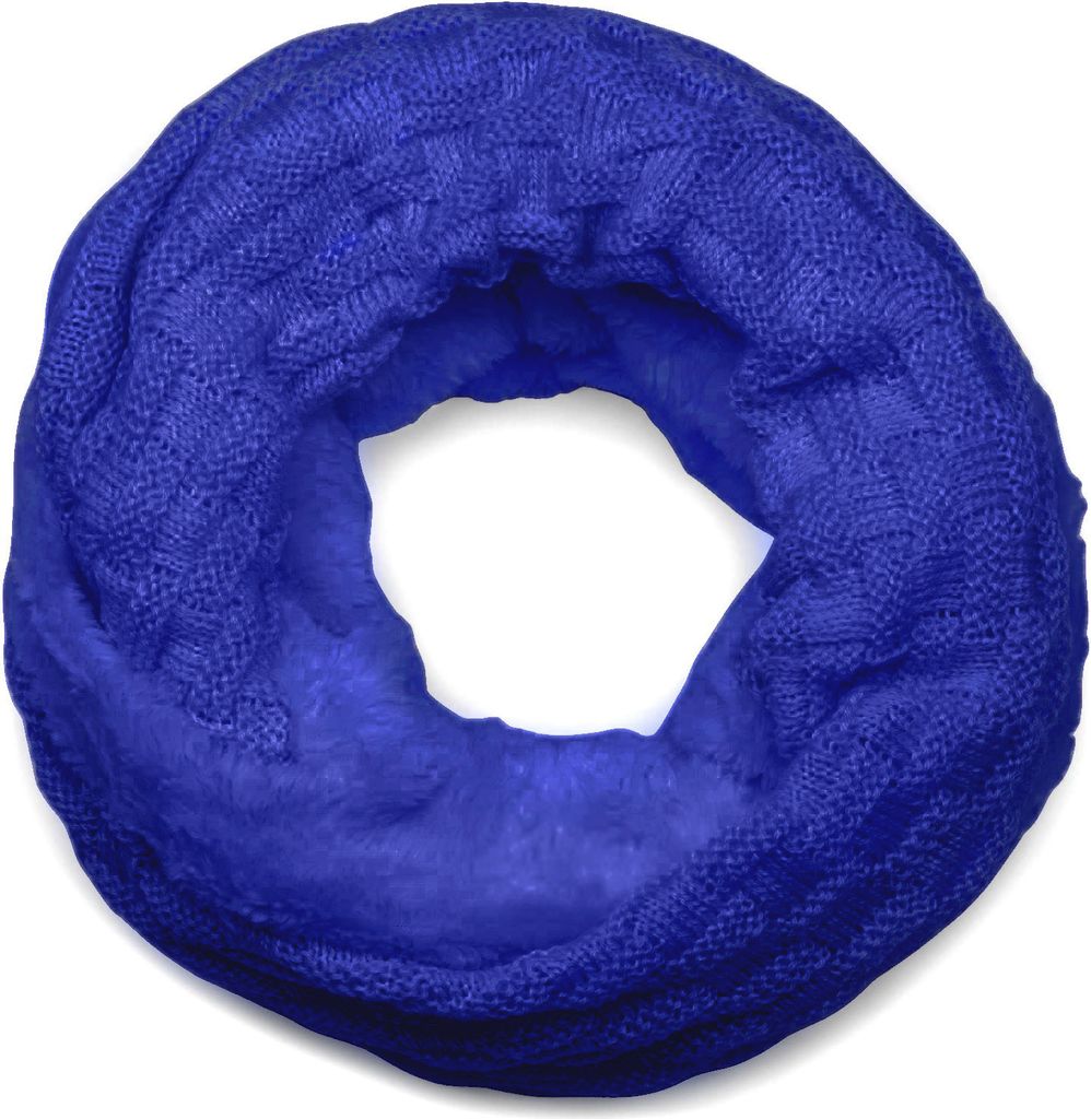 styleBREAKER warmer Feinstrick Loop Schal mit Flecht Muster Produktbild 