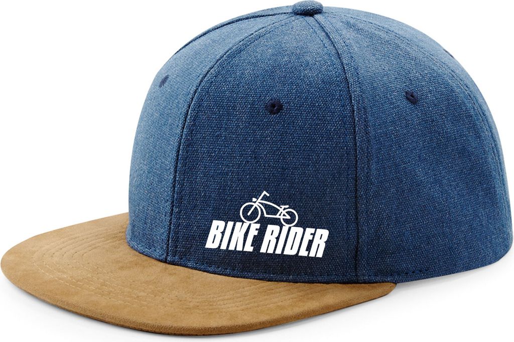 Huuraa Cappy Mütze Bike Rider Fahrrad Denim Baumwolle und Polyester Snapback Kappe Geschenkidee