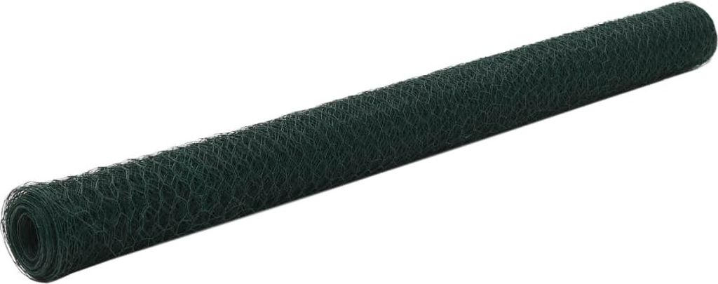 vidaXL Grillage en acier avec revêtement PVC 25×1,5 m vert Image du produit 