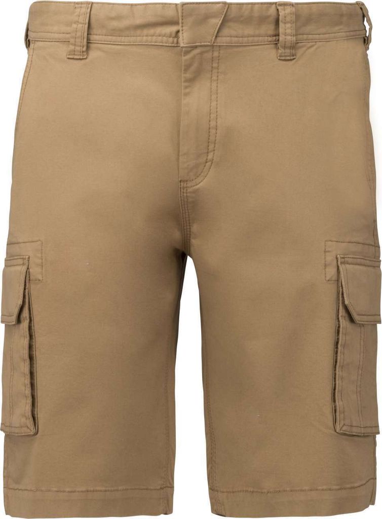 Kariban Herren Cargo Bermuda Shorts Kurze Hose Knielang Freizeit, Größe:54, Farbe:Camel