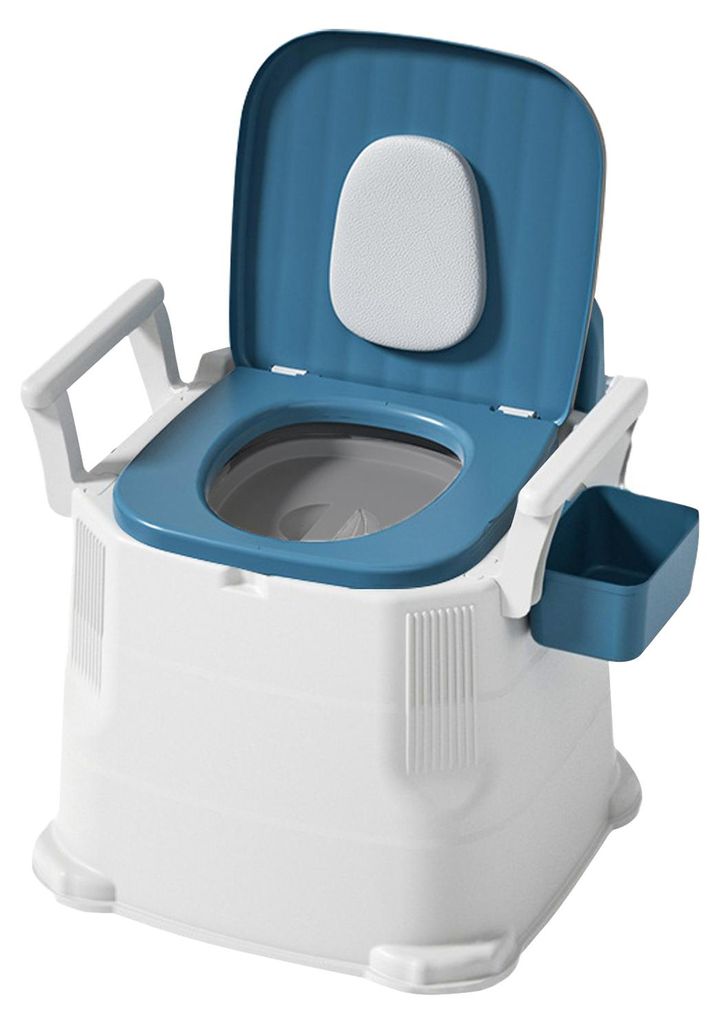 Tragbare Campingtoilette mit breitem Sitz für ältere Erwachsene, leicht zu reinigen, stabil, mobil und für drinnen und draußen geeignet, ideal ...