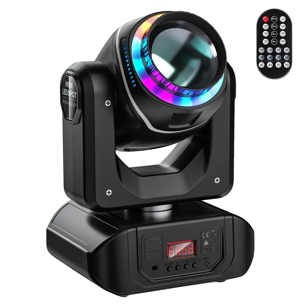 Projecteur Lyre LED 120W DMX : Éclairage Puissant pour Scène Sombre