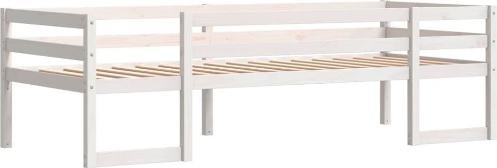 Kinderbett Weiß 75x190 cm Massivholz Kiefer