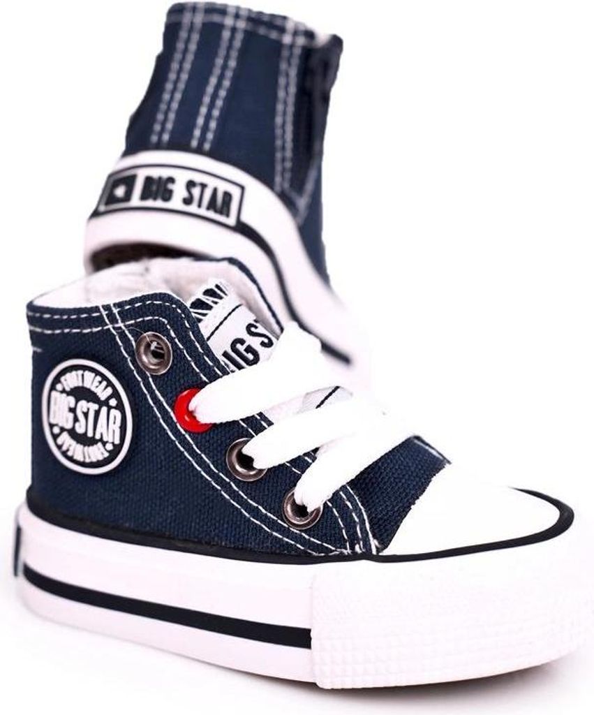 Kinder High Sneakers mit Reißverschluss BIG STAR HH374189 Marineblau 17